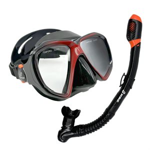 Scaup® «Sirenas» Pro Series Snorkeling Mask with Deluxe Snorkel for Adults