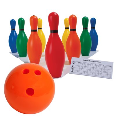 Rainbow color bowling pins complete set