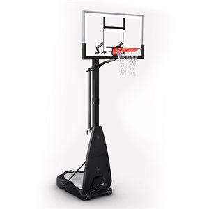 Portable basketball hoop, glass backboard