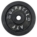 Plate weight for standard bar, 10 lb