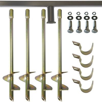 Complete Anchor System for Outdoor Soccer Goal, With Installation Tool