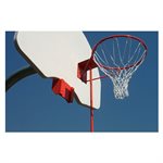 Removable basketball rim, fan-shaped backboard