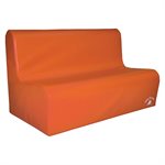 Sofa en mousse 3 places pour enfants, orange