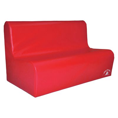 Foam chair for 3 children, red