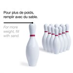 White plastic bowling set