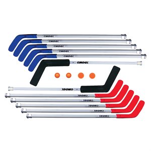 Complete Set of DOM® «Cup» Hockey Sticks with Balls and Pucks, 47" (119 cm)