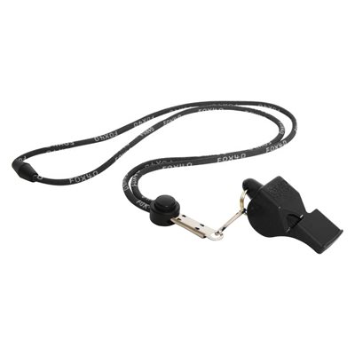 Black Fox40® «Classic» Whistle with Breakaway Lanyard