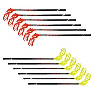 Set of 12 Exel® «Defender» Floorball Ambidextrous Sticks, 37" (95 cm)