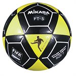 Synthetic leather soccer ball, #5, yellow / black