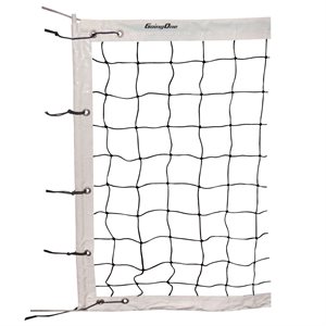 Filet de volleyball de tournoi Going One® de 9,75 m (32') blanc, avec câble en acier de 10,2 m (33,5')