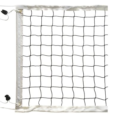 White Pro-Am Volleyball Net of 32' (9.75 m), with Plateena cable of 50' (15.5 m)