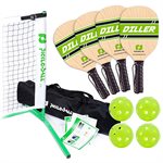 PickleBall Inc® «Diller» Portable Steel Pickleball Complete Tournament Set, 22' (6.7 m)