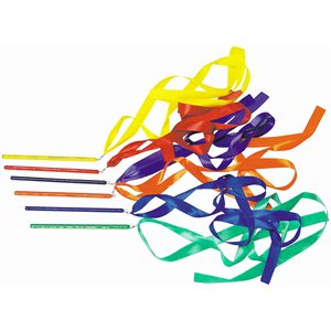 Set of 6 Rythmic Gymnastic Ribbons, 71" (180 cm)