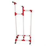 PVC Storage Cart, Capacity of 180 Jump Ropes and 50 Hoops , 29 x 19 x 70" (74 x 48 x 178 cm)