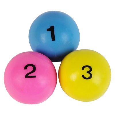 Set of 3 Numbered Juggling Balls