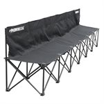 6-seat portable Kwik bench, black, 16"x18"