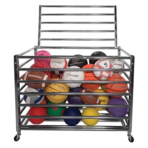 Lockable Sturdy Steel Ball Cage, Capacity of 30 Balls, 30 x 24 x 42" (76 x 61 x 106 cm)