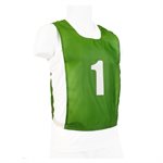 12 numbered pinnies, JR, green