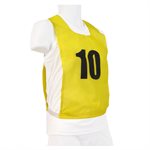12 numbered pinnies, JR, yellow