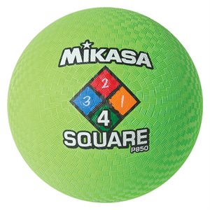 Four Square playground ball, bright green