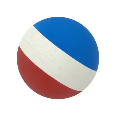 Rubber-Foam Blue, White and Red Bouncy Ball, 2.5" (6 cm)