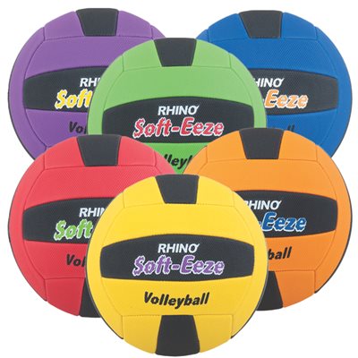 Ensemble de 6 ballons de volleyball de débutants Rhino Skin® «Soft-Eeze»