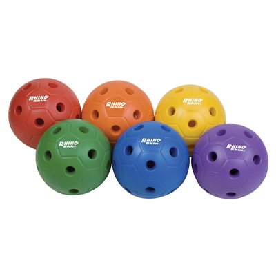 Set of 6 Rhino Skin® Hollow Foam Soccer Balls, 6" (16 cm)