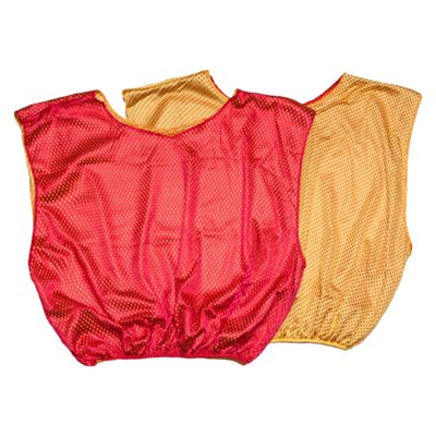 Reversible scrimmage vest, adult, yellow-red