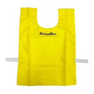 Going One® Yellow Nylon Pinnie with Elastic and Velcro for Kids