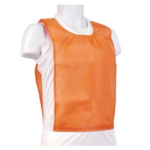 Orange Nylon Pinnie with Elastic and Velcro for Kids