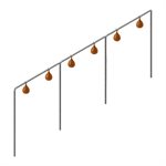 Permanent Sextuple Speed Bag Structure, 216 x 72" (549 x 182 cm)