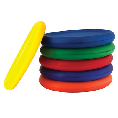 Set of 6 Vinyl-Covered Foam Frisbees, 8.5" (21.5 cm)