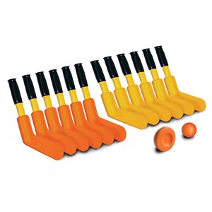 12 Supersafe mini hockey sticks, 11"