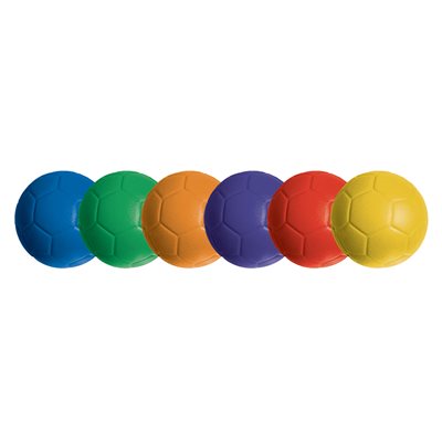 Set of 6 Polyurethane-Covered High-Density Foam Soccer Balls, #4