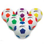 Set of 6 Rubber Soccer Balls, #5