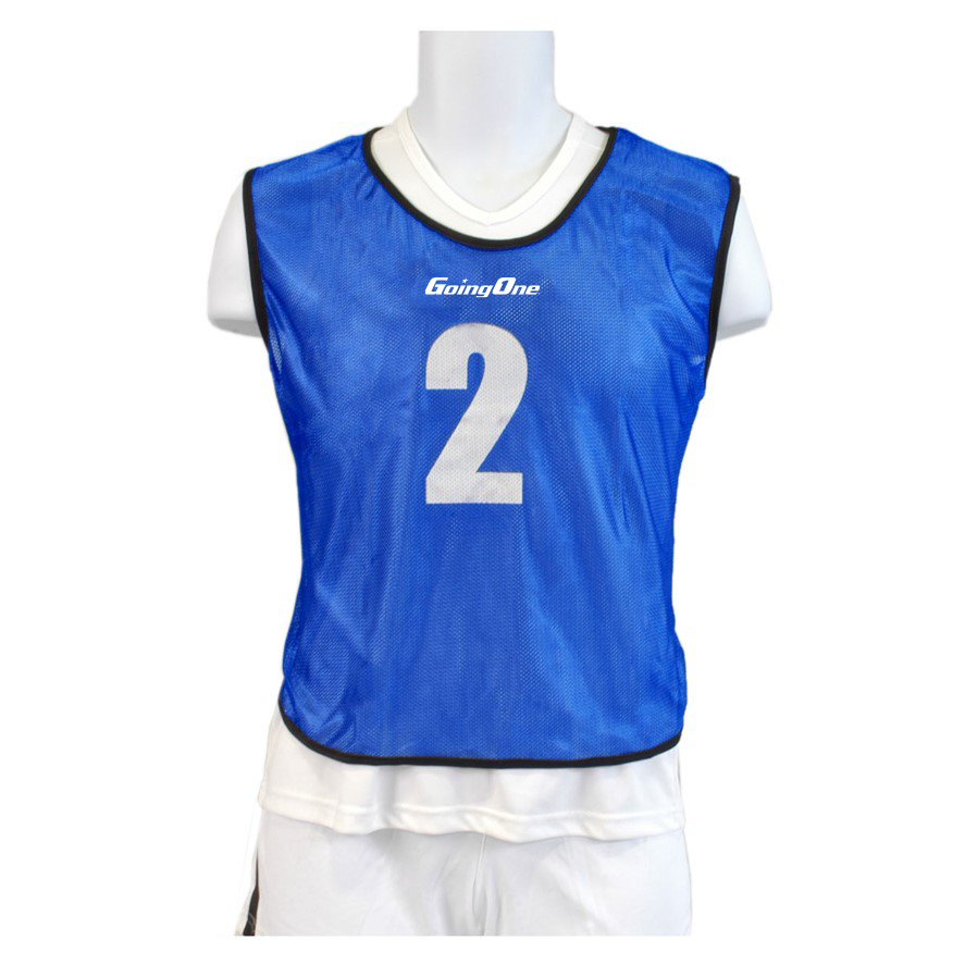 15 numbered pinnies, blue