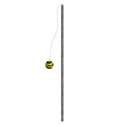 Galvanized steel tetherball post, 1,9"