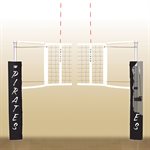 Bison® «CenterLine Elite» Complete Volleyball Set, Aluminum Posts of 3" (7.5 cm), with Foam Protectors