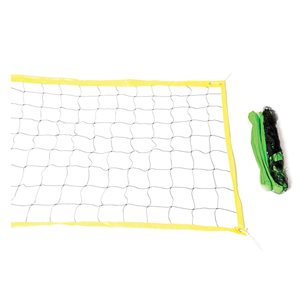 Yellow Mini-Volleyball Net of 20' (6 m), with Nylon Cable