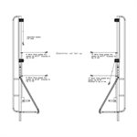 Pair of Steel Volleyball Posts of 1,9" (4.8 cm)