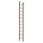 Wooden vertical ladder