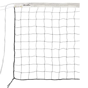 Filet de mini-volleyball économique Going One® de 6 m (20') blanc, avec câble en PE de 9,15 m (30')