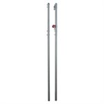 Pair of Glavanised Steel Beach Volleyball Posts of 2.5" (6 cm), with 2 Pulleys