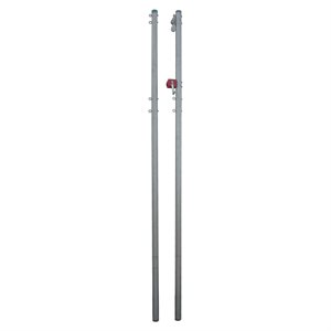 Pair of Glavanised Steel Beach Volleyball Posts of 2.5" (6 cm), with 2 Pulleys