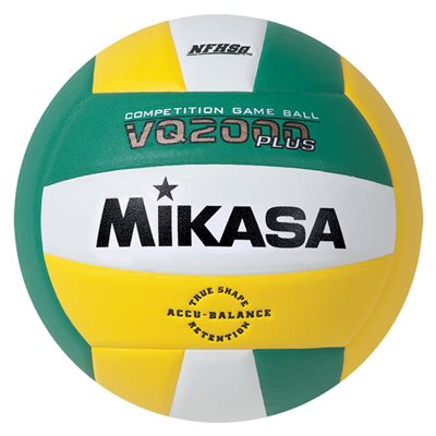 Green, Yellow and White Mikasa® «VQ2000 Series» Composite Competition Volleyball