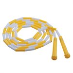 Segmented plastic skipping rope